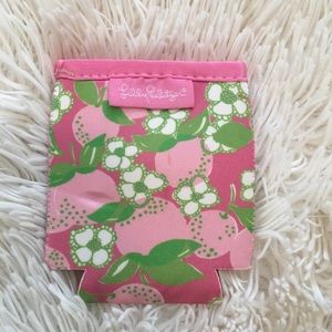 Lily Pulitzer pink and green koozie
